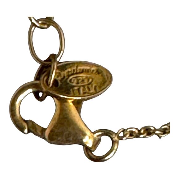 Vtg Dyadema Italy 925 Sterling Silver Gold Vermeil Origami Crane Bird Necklace - Picture 3 of 8